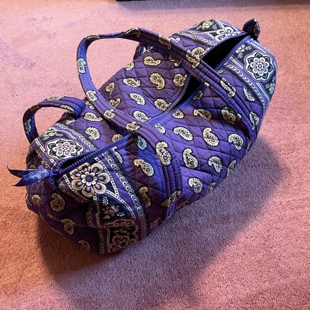 Vera Bradley Small Duffle in Simply Violet Purple Paisley